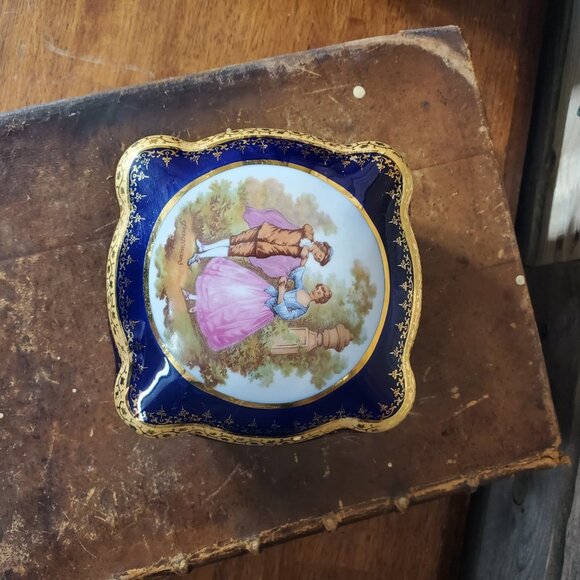 Vintage Imperia Limoges French Cobalt 22K GOLD Tri - Picture 12 of 12